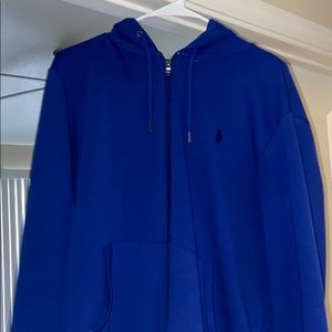 blue polo jacket